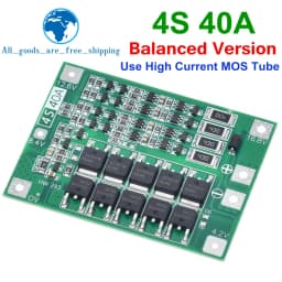 TZT 3S 4S 40A 60A Li-ion Lithium Battery Charger Protection Board 18650 BMS For Drill Motor 11.1V 12.6V/14.8V 16.8V With Balance