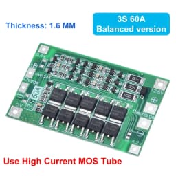 TZT 3S 4S 40A 60A Li-ion Lithium Battery Charger Protection Board 18650 BMS For Drill Motor 11.1V 12.6V/14.8V 16.8V With Balance