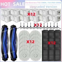 Fit For ECOVACS T50 PRO OMNI/T50 OMNI/T50 PRO OMNI GEN 2/T50 OMNI GEN 2 Parts Main Roller Side Brush Filter Mop Cloth Dust Bag