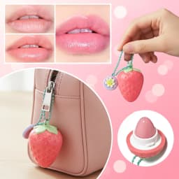 Random Shipping 1PC Strawberry Lip Gloss Lipstick, Christmas Holiday Gift, Moisturizing Anti Crack Long Lasting Lip Balm
