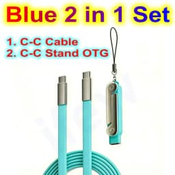 Quick Charge Flat Phone Charger Type C 240W Foldable Stand Fast Charging Kick Cable Stand Holder Cord for IPhone 17 16 Samsung