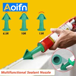 3pcs Multi-functional Silicone Sealant Nozzle Scraper Floor Caulking Tools Silicone Sealant Nozzles Kit Home Improvement Set A