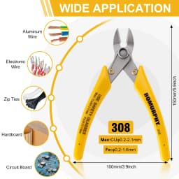 Bomurphy Wire Cutting Tool with Spring – Flush Cutters for Jewelry Making, Toy Models, Electronics, Craft Wire,