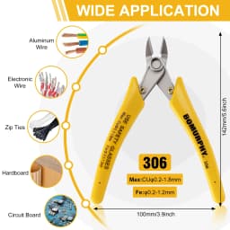 Bomurphy Wire Cutting Tool with Spring – Flush Cutters for Jewelry Making, Toy Models, Electronics, Craft Wire,