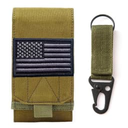 Double Molle Laser Cell Phone Pouch Tactical Belt EDC Pouch Holder Waist Accessories Bag Outdoor Camping Mobile Phone Pack Bag