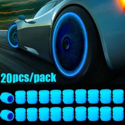 1-20PCS Luminous Car Tire Valve Cap Fluorescent Night Glowing Decor Motorcycle Bike Wheel Nozzle Dustproof Tyre Valve Stem Caps