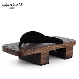WHOHOLL Geta Two-toothed Sandals Anime Cosplay Japanese Geta Sandals Men's Clogs Flip-flops Wooden Sandals Slides Costumes Shoes