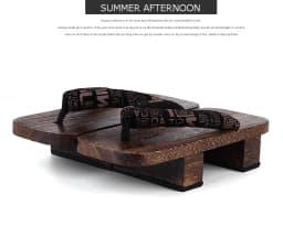 WHOHOLL Geta Two-toothed Sandals Anime Cosplay Japanese Geta Sandals Men's Clogs Flip-flops Wooden Sandals Slides Costumes Shoes