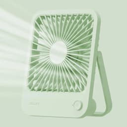 JISULIFE Portable Small Desk Fan Ultra Quiet Table Fan USB Rechargeable  Cooling Fan With 4 Speed Powerful Wind Offices Fan