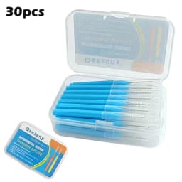 30/60Pcs 0.6-1.2mm Interdental Brushes Health Care Teeth Push-Pull Brush Removes Food Plaque Whitening Cleaner Oral Hygiene Tool