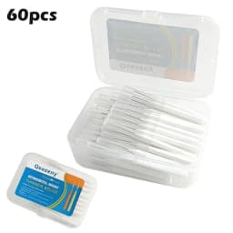 30/60Pcs 0.6-1.2mm Interdental Brushes Health Care Teeth Push-Pull Brush Removes Food Plaque Whitening Cleaner Oral Hygiene Tool