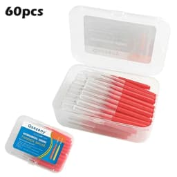 30/60Pcs 0.6-1.2mm Interdental Brushes Health Care Teeth Push-Pull Brush Removes Food Plaque Whitening Cleaner Oral Hygiene Tool