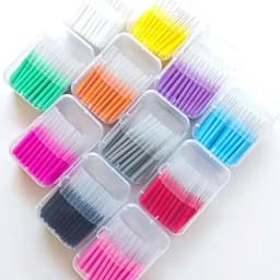 30/60Pcs 0.6-1.2mm Interdental Brushes Health Care Teeth Push-Pull Brush Removes Food Plaque Whitening Cleaner Oral Hygiene Tool