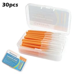 30/60Pcs 0.6-1.2mm Interdental Brushes Health Care Teeth Push-Pull Brush Removes Food Plaque Whitening Cleaner Oral Hygiene Tool