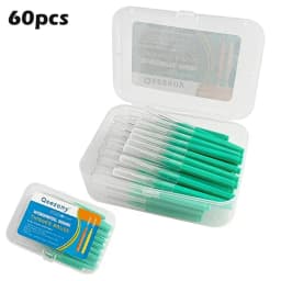 30/60Pcs 0.6-1.2mm Interdental Brushes Health Care Teeth Push-Pull Brush Removes Food Plaque Whitening Cleaner Oral Hygiene Tool