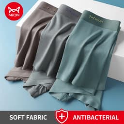 MiiOW 3Pcs Modal Man Underwear Boxer Men Hip Raise Antibacterial Cuecas Sexy Men's Panties Boxers Shorts Underpants Boxershorts