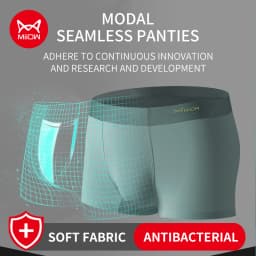 MiiOW 3Pcs Modal Man Underwear Boxer Men Hip Raise Antibacterial Cuecas Sexy Men's Panties Boxers Shorts Underpants Boxershorts