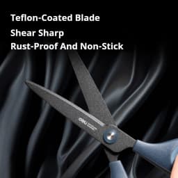 Deli Stainless Steel Tailoring Scissors, Anti-Stick, Anti-Rust, Office and Home, School Tool Supplies, 17cm