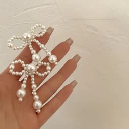 10pcs Hand Woven Pearl Bow Heart-shaped DIY Materials Decorative Accessories Clothing Accessories