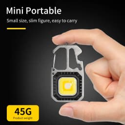 Ultra Small Mini LED Light Rechargeable Keychain Light Outdoor Camping COB Work Light Portable Pocket Wrench Screwdriver
