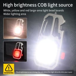 Ultra Small Mini LED Light Rechargeable Keychain Light Outdoor Camping COB Work Light Portable Pocket Wrench Screwdriver