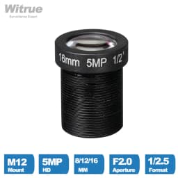 Camera Lens CCTV HD 5 Mega Pixel M12  Mount 8MM 12MM 16MM Optional 1/2.5" F2.0 For Surveillance Security IP Cam