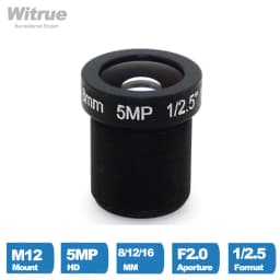 Camera Lens CCTV HD 5 Mega Pixel M12  Mount 8MM 12MM 16MM Optional 1/2.5" F2.0 For Surveillance Security IP Cam