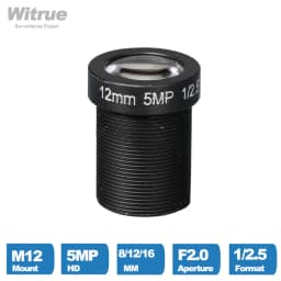Camera Lens CCTV HD 5 Mega Pixel M12  Mount 8MM 12MM 16MM Optional 1/2.5" F2.0 For Surveillance Security IP Cam