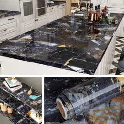 PVC Self-adhesive Kitchen Waterproof And Oil Proof Marble Decal Cabinet Stove Top Desktop Refurbished Wallpaper