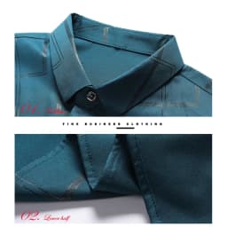 Men's Casual and Fashionable Long Sleeved Printed Shirt Non Ironing and Wrinkle Resistant Business Top