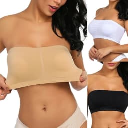 1pcs Women's Bra Plus Size Strapless Bra Thin Removable Chest Cushion Top Stretchy Seamless Invisible Bra S-6XL