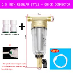 Water Filters Front Purifier Copper Lead Pre-filter Backwash Remove Rust Contaminant Sediment Pipe Stainless Steel Central