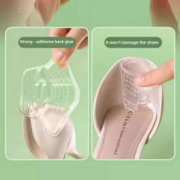 Silicone Gel Heel Inserts, Self-Adhesive Anti-Blister Cushions, Adjustable Shoe Size Pads, Reusable Comfort Heel Pads for Heels