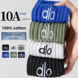dlo Socks pure cotton anti-odor Suitable for all seasons stockings100% cotton youth students large size basketball sock