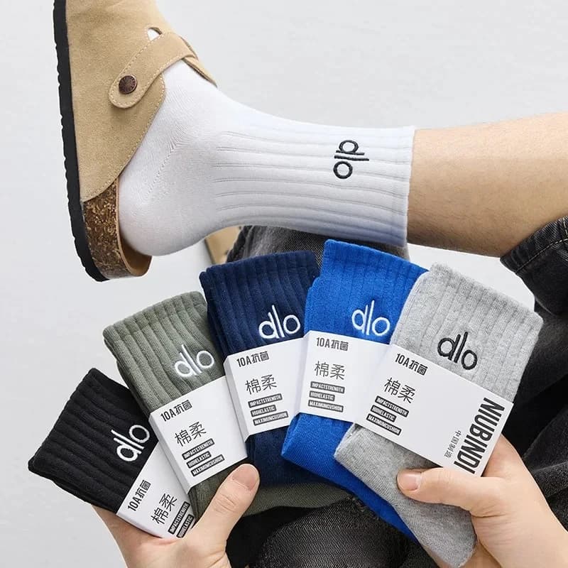 dlo Socks pure cotton anti-odor Suitable for all seasons stockings100% cotton youth students large size basketball sock