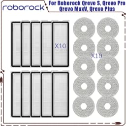 Roborock Qrevo S, Qrevo Pro, Qrevo MaxV, Qrevo Plus Vacuum Parts - Main Roller, Side Brush, Filter, Mop Pad, Cloth, Dust Bag