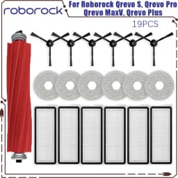 Roborock Qrevo S, Qrevo Pro, Qrevo MaxV, Qrevo Plus Vacuum Parts - Main Roller, Side Brush, Filter, Mop Pad, Cloth, Dust Bag