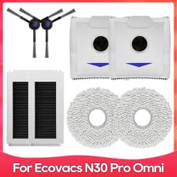 Compatible For ( Ecovacs Debot N30 Omni / N30 Pro Omni ) Replacement Part Accessory Main Side Brush Hepa Filter Mop Dust Bag
