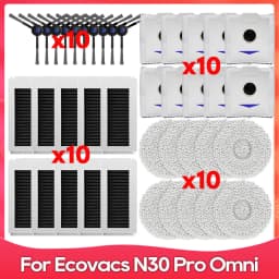 Compatible For ( Ecovacs Debot N30 Omni / N30 Pro Omni ) Replacement Part Accessory Main Side Brush Hepa Filter Mop Dust Bag