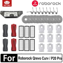 Roborock Qrevo Curv / P20 Pro Accessories Main Roller Side Brush HEPA Filter Mop Cloth Dust Bag Robot Vacuum Cleaner Parts