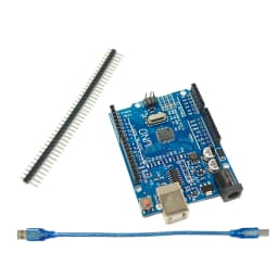 UNO R3 Board ATmega328P Microcontroller CH340 Driver Easy Install with Pin Header Cable for Arduino IDE STEM Learning Reliable