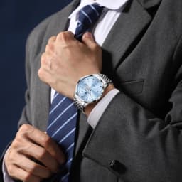 PAAZOMU Luxury Watch For Man Waterproof Luminous Date Week Stainless Steel Men Watch Casual Quartz Men's Watches Male Clock+box