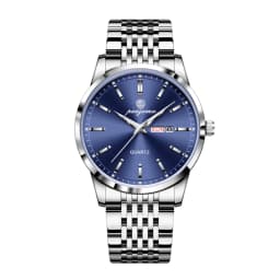 PAAZOMU Luxury Watch For Man Waterproof Luminous Date Week Stainless Steel Men Watch Casual Quartz Men's Watches Male Clock+box