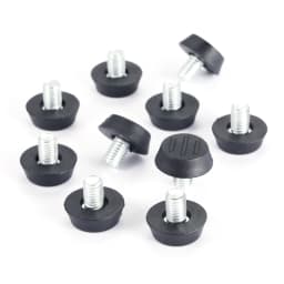 10Pc Black Furniture Legs Anti-slip Foot Riser Adjustable Height Plastic Base Table Cabinet Leg Pad Feet Leveler Floor Protector