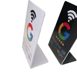 NFC 215 Programmable for Google Review Acrylic Stickers Card NFC Station Table 13.56Mhz Waterproof NFC Review Card