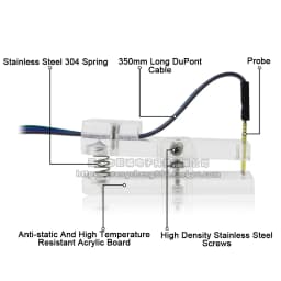 Test stand PCB Clip Single/Double 1.27/2.0/2.54mm Spacing Clamp Fixture Pogo Pin Download Program Burn With Box DuPont