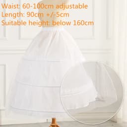 Girls Crinoline Petticoat with Hoop Under Skirt Short White Underskirt A-line Ball Gown Petticoats