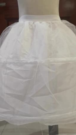 Girls Crinoline Petticoat with Hoop Under Skirt Short White Underskirt A-line Ball Gown Petticoats