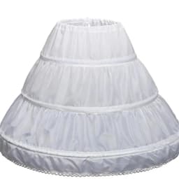 Girls Crinoline Petticoat with Hoop Under Skirt Short White Underskirt A-line Ball Gown Petticoats
