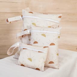 Elinfant 3PCS Portable Wet Dry Bag For Swimsuits,Waterproof Diaper Bags For Cloth Diapers,Washable Reusable Storage Bag